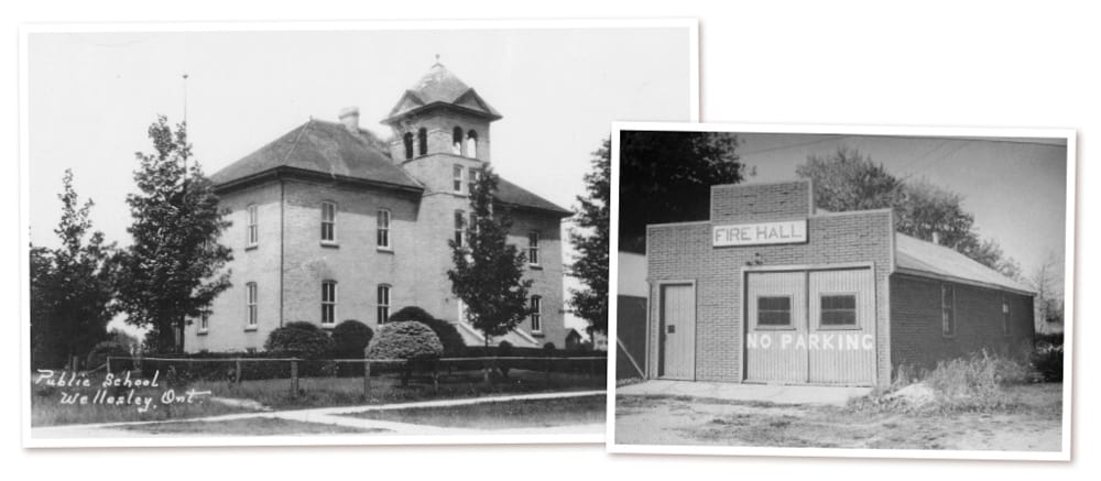 Some 220 pre-1951 structures make up the new Waterloo Region Public Building Inventory, including as seen here, the Wellesley School, 1137 Henry St., and the former Linwood fire hall, 5159-B Ament Line.[Submitted]