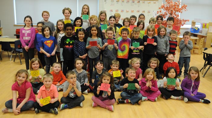 Students in the Grade 3/4 French immersion and Junior and Senior Kindergarten classes at John Mahood Public School are raising funds for KidsAbility through their Adopt a Butterfly Campaign.[Whitney Neilson / The Observer]