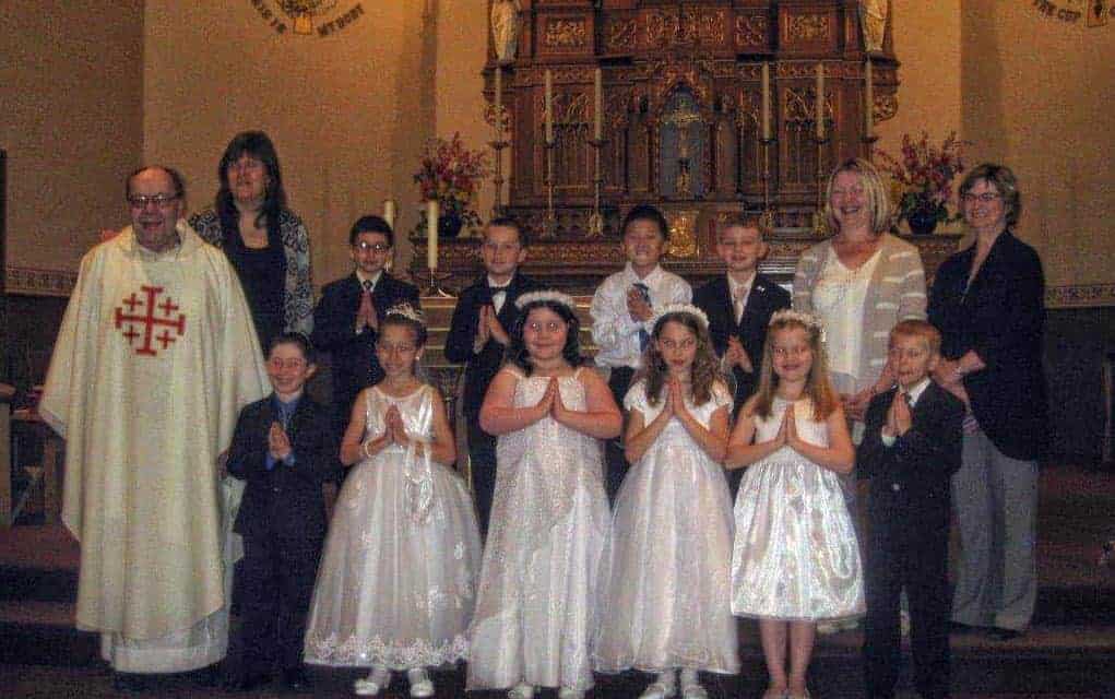                      St. Boniface student make their 1st Communion                             
                     