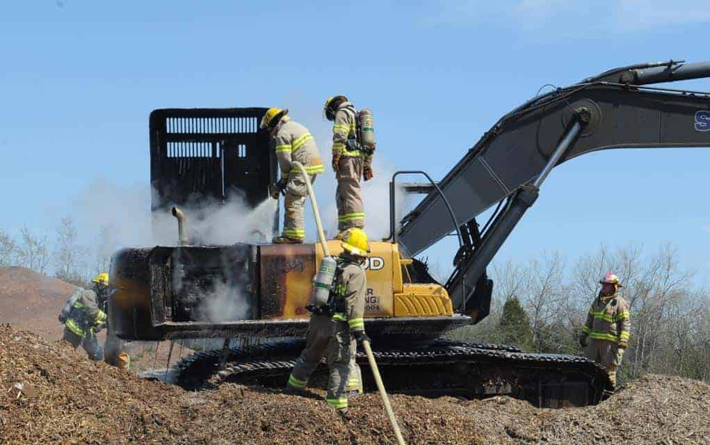 Fire destroys excavator at farm property north of Elmira