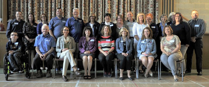 Recipients of proceeds from the 2015 Elmira Maple Syrup Festival gathered in Elmira June 9 to receive cheques from planning committee chair Drew McGovern.[Liz Bevan / The Observer]