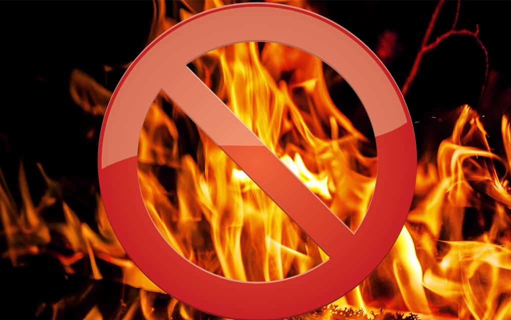 Temporary open burns banned in townships