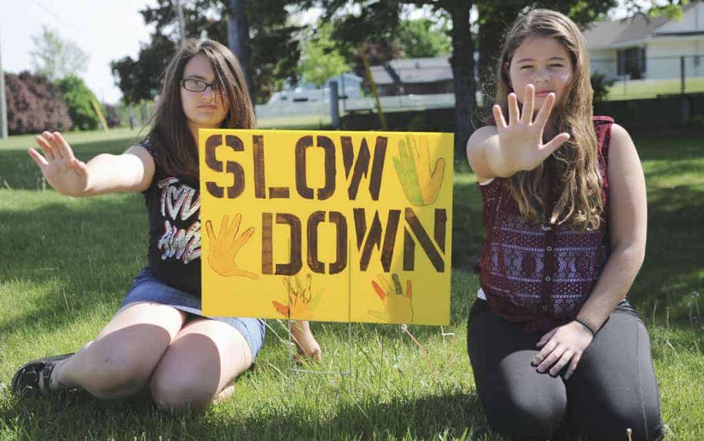 
                     St. Jacobs girls work to counter traffic concerns
                     