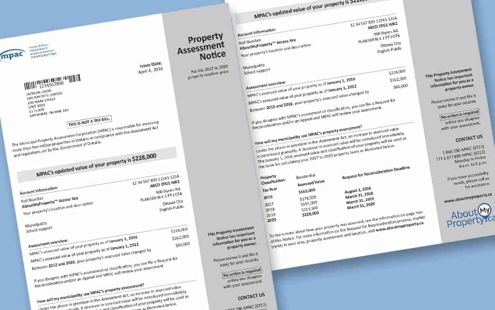                      New MPAC property assessment notices due in townships by month’s end                             
                     