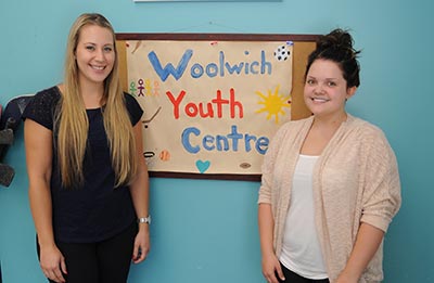 Carlina Longworth and Mariah Roth are two of the friendly faces you’ll see at the Youth Centre. They’re encouraging youth entering Grade 6 up to age 19 to come out this summer and participate in their activities at the centre and scheduled day trips. [Whitney Neilson / The Observer]