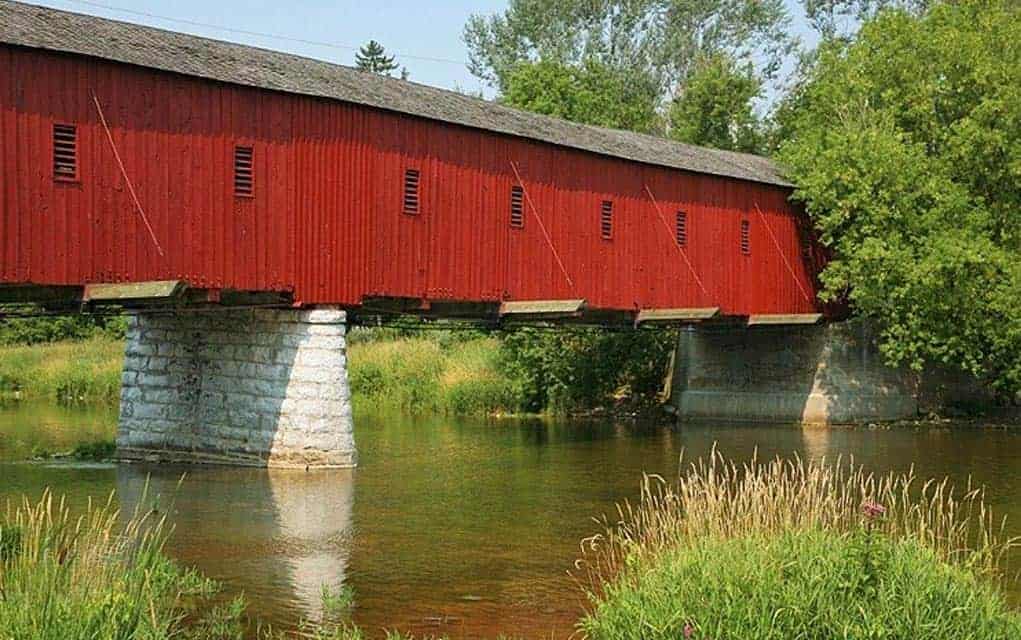                      West Montrose residents push for heritage restoration of covered bridge                             
                     