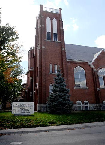 Elmira’s St. James Evangelical Lutheran Church recently underwent renovations, including removing a large bee hive, which was located in one of the towers and has since been located to a nearby farm. This is just part of the church’s revitalization efforts, which also includes opening the church to community events and concerts.