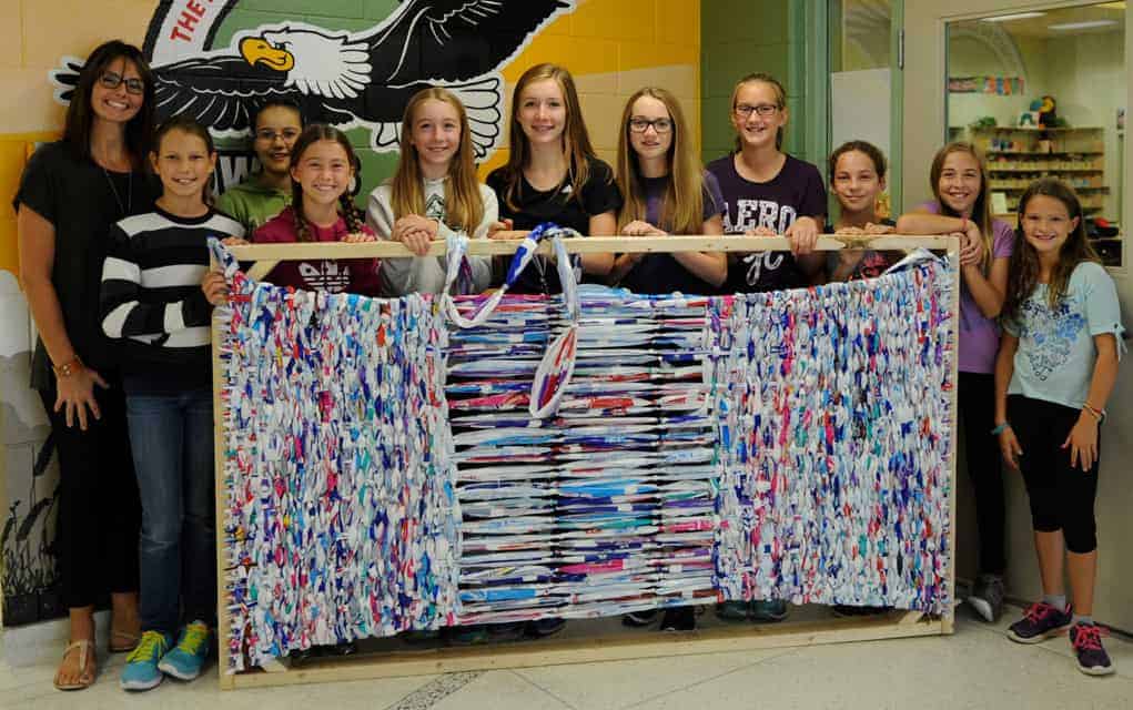 Students weave some magic with milk bags