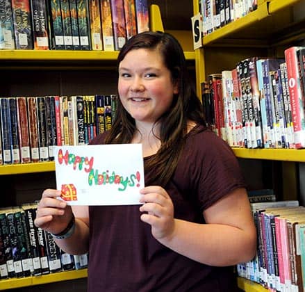 Grade 7 student Abbi Storey initiated a project at Elmira’s Park Manor Public School, which saw Grade 7 students craft homemade Christmas cards to send overseas to Canadian troops.[Whitney Neilson / The Observer]