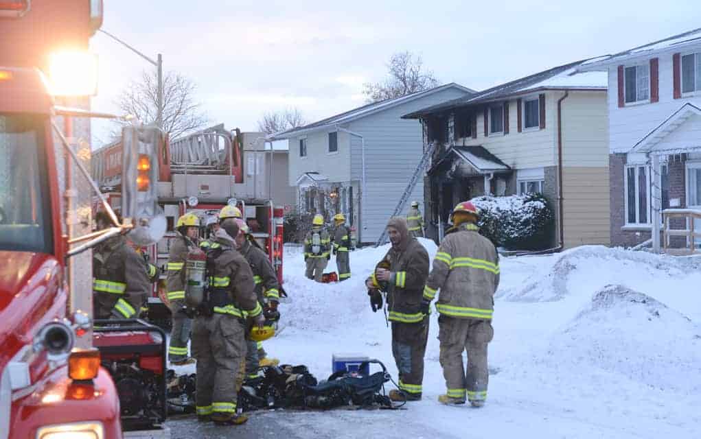                      No one injured as fire destroys semi-detached home in Elmira                             
                     