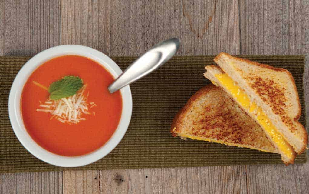                     Soup and grilled cheese a classic combo                             
                     