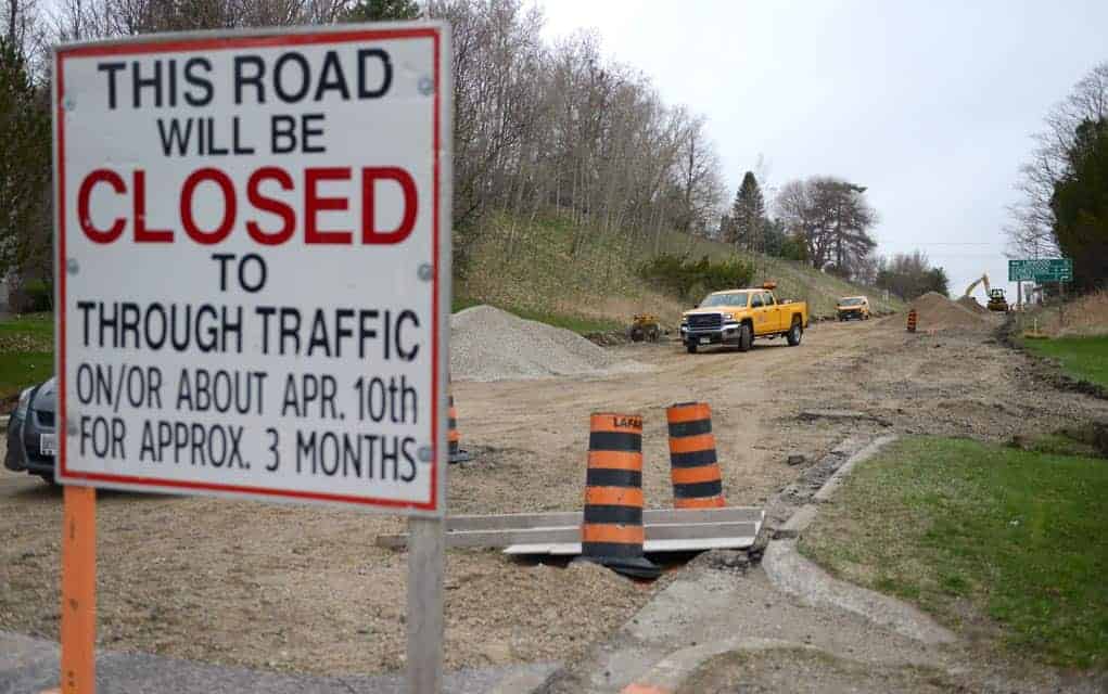 After winter, the shift to the second season, construction, as road work and detours return