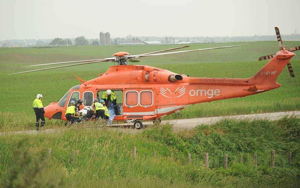                      Man airlifted from scene of Wellesley collision                             
                     