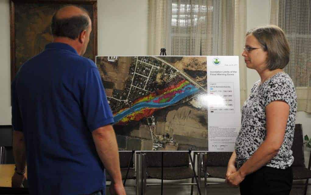                      Residents call for improved communication at meeting to review June 23 flood                             
                     