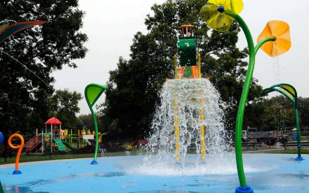 
                     The Elmira splash pad was being put through its paces Tuesday morning as workers tested the jets. With any luck, the pad coul
                     