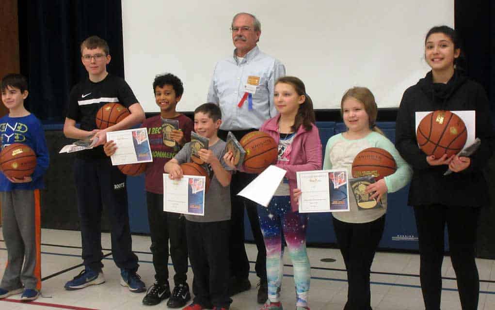                      Free Throw competition at St. Boniface School                             
                     