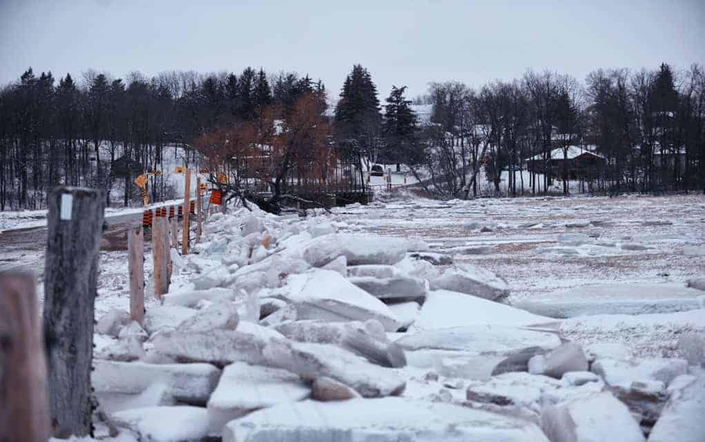 Ice jams follow sudden thaw, but no flooding issues along local stretch of the Grand River