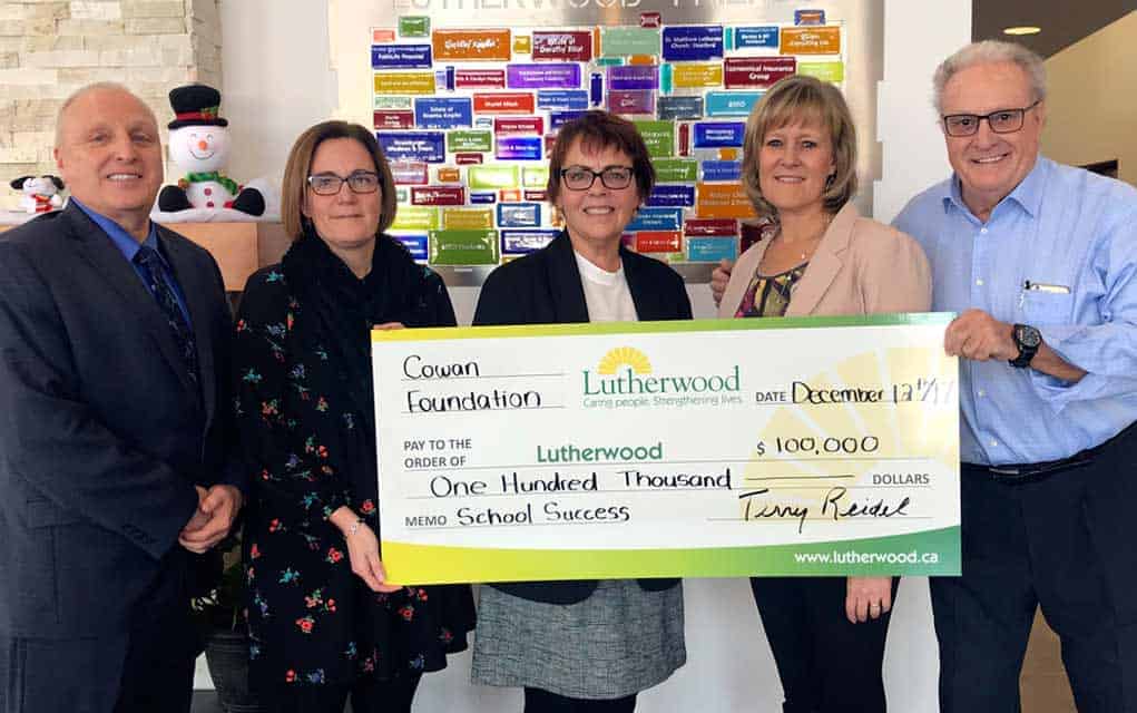 Lutherwood school program to benefit from $100K grant