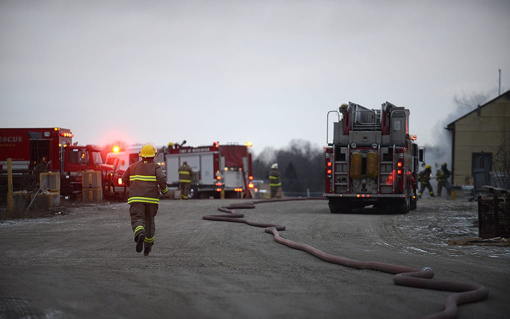 Forklift fire quickly doused