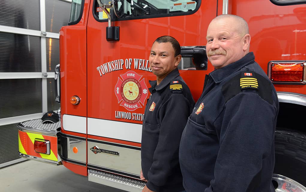 Township firefighters among those who took part in food-and-fund drive Wednesday evening