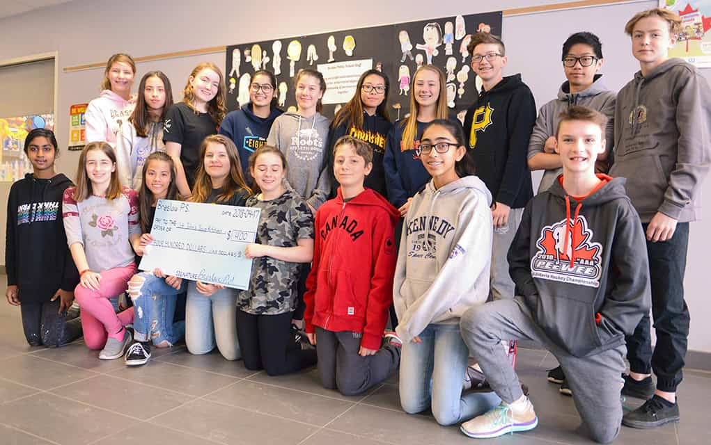Breslau PS student leadership group donates $400 to homelessness agency