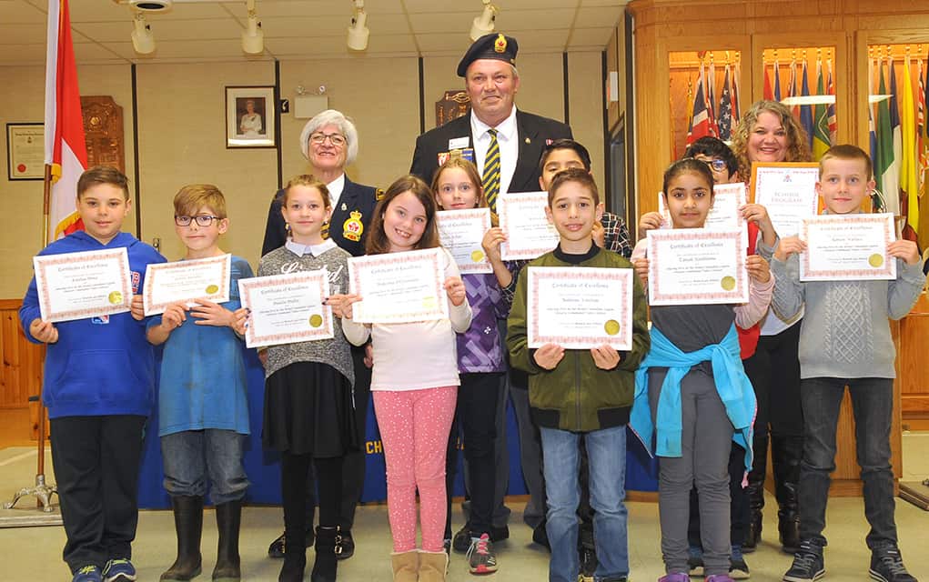 Breslau PS students win Remembrance Day video contest organizer by the Ontario Legion