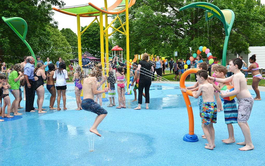 Township hosts ribbon-cutting event at bolender park splash pad