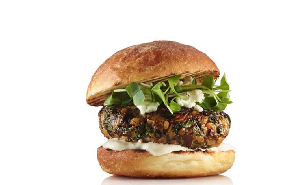                      Mushrooms, not meat, are the star of these burgers                             
                     