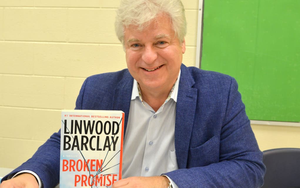                      One Book, One Community author Linwood Barclay talks books and writing at EDSS                             
                     