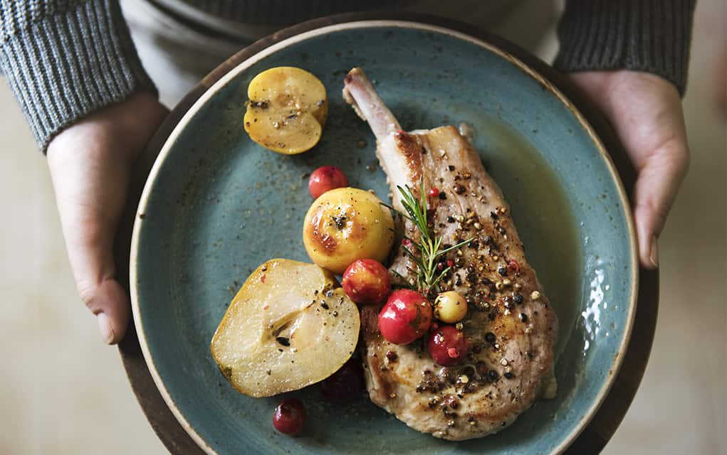                      Apples a perfect complement for pork chops                             
                     
