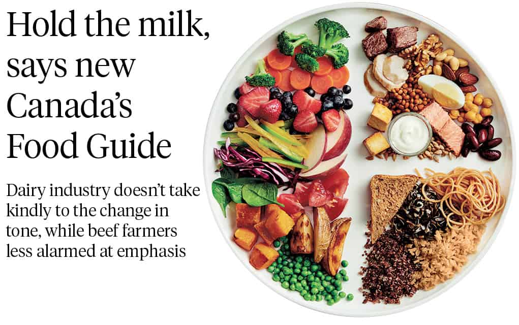 Hold the milk, says new Canada’s Food Guide