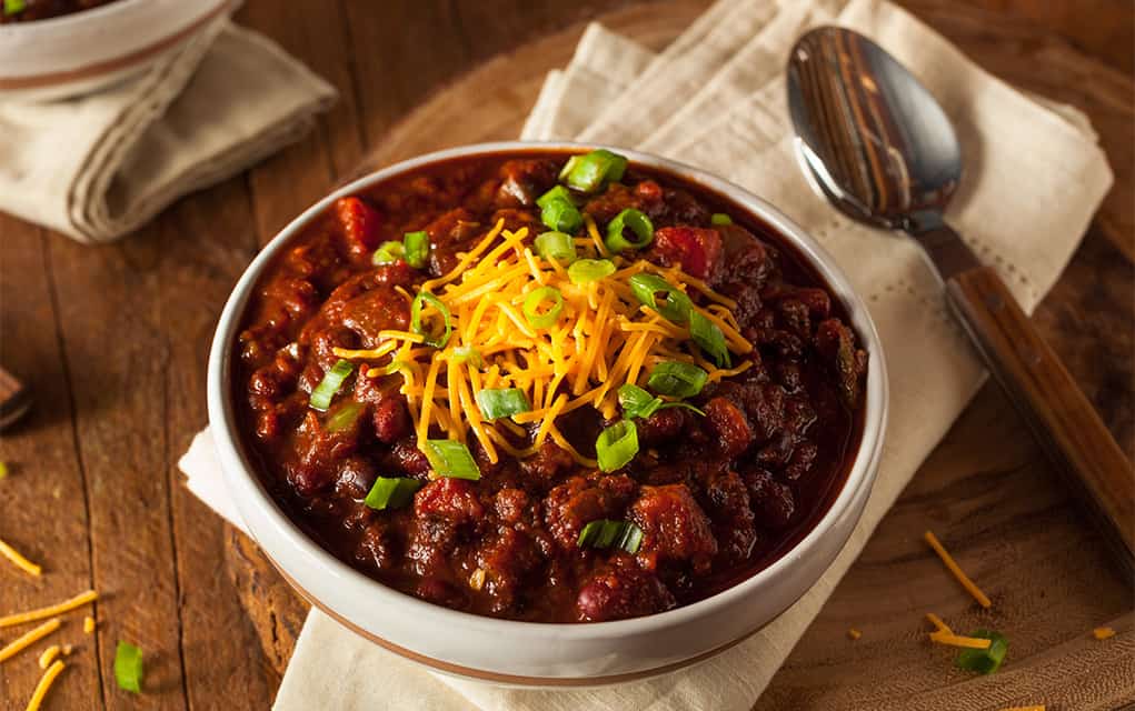 Quick and easy chili is a versatile meal option