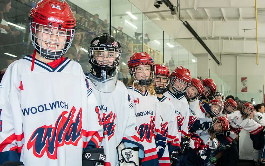 Woolwich girls’ hockey team mixes it up with the pros
