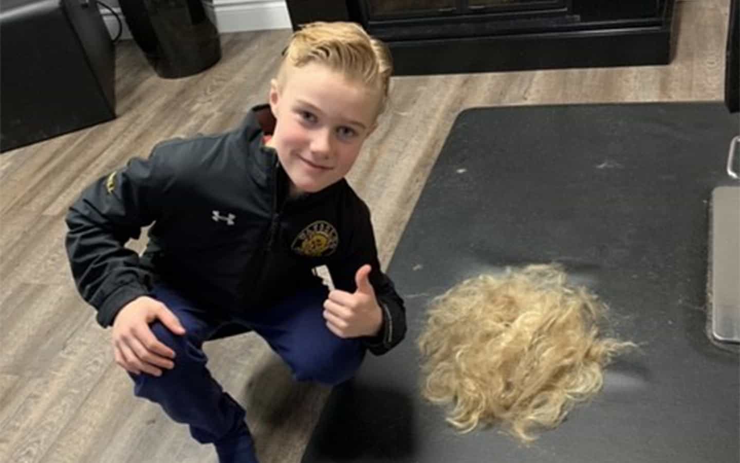                      Elmira boy’s haircut raises money for three local families dealing with cancer                             
                     
