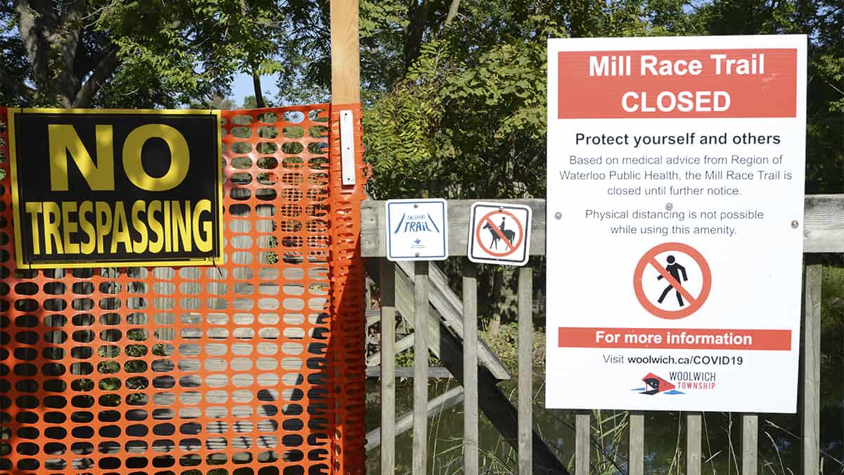 Mill Race Trail remains partially closed over impasse with private landowner