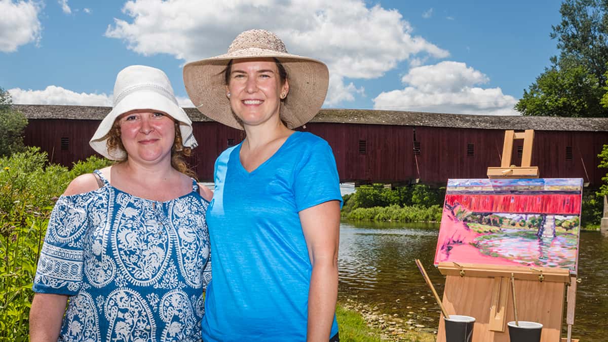                      Covered bridge has inspired more than a few artists                             
                     