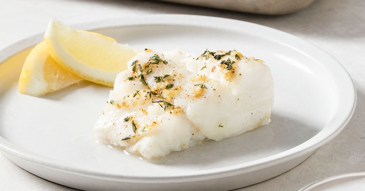 Lemon, herbs and butter flavour this fancy fish dinner
