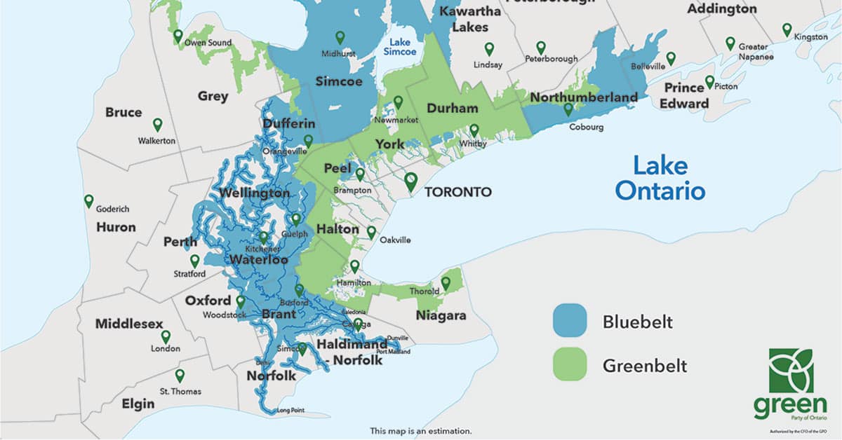 Ontario Green Party looks to expand Greenbelt into region, covering townships