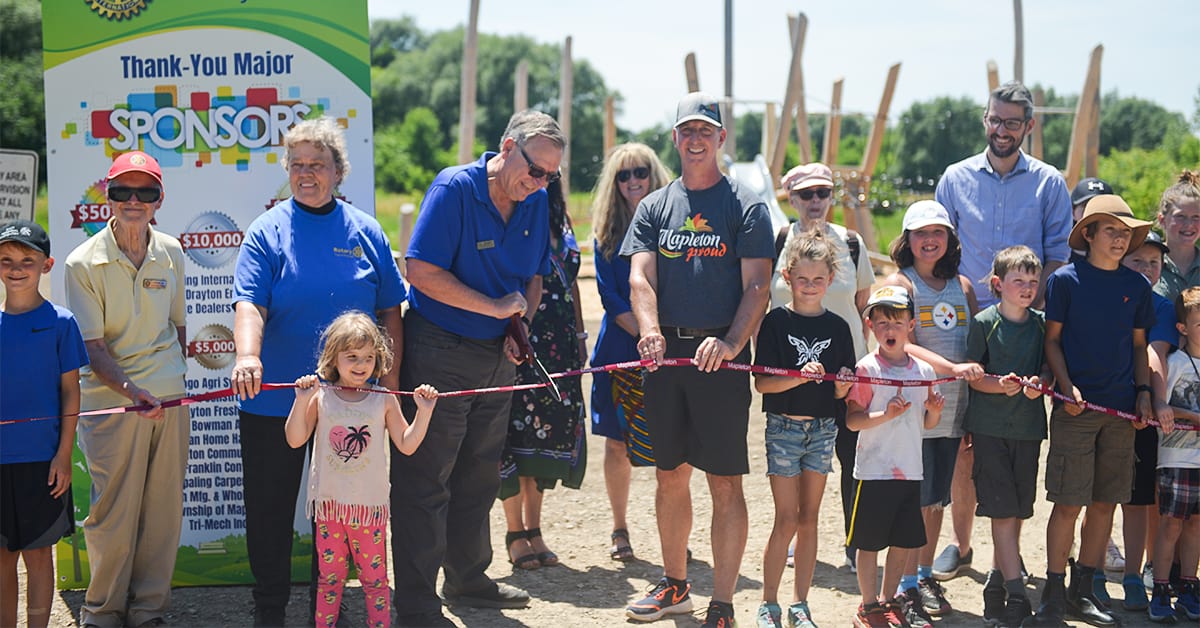Drayton Rotary Club opens new park, with plans to expand it