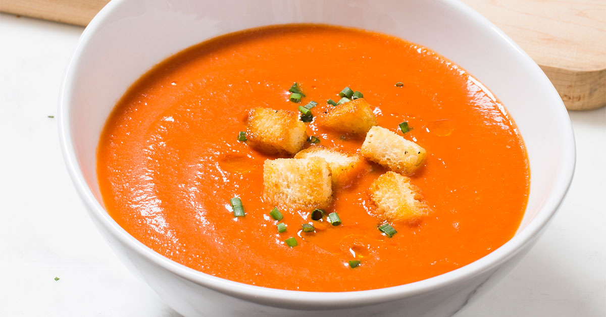                      A creamless creamy tomato soup — now that’s dreamy!                             
                     