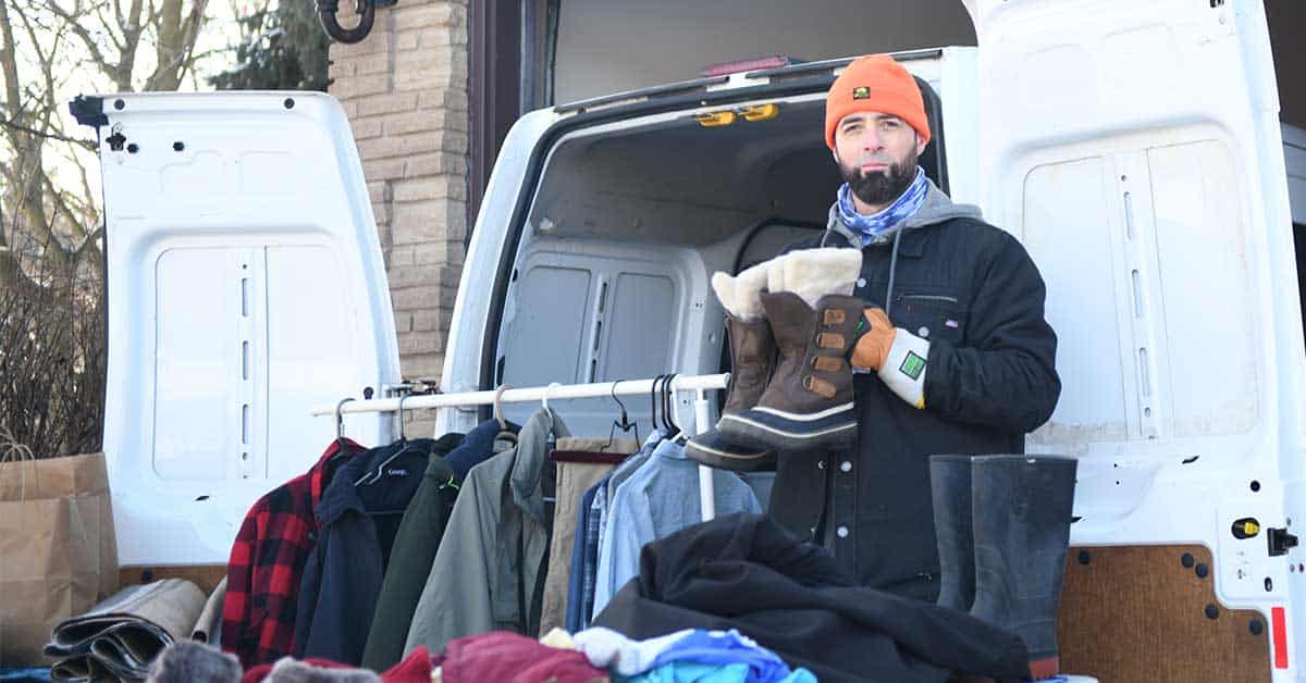 Conestogo man collecting items for the homeless