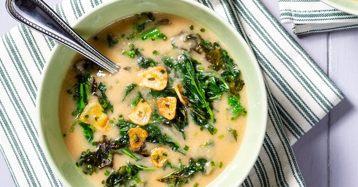 This soup recipe uses a whopping 17 cloves of garlic, for good reason