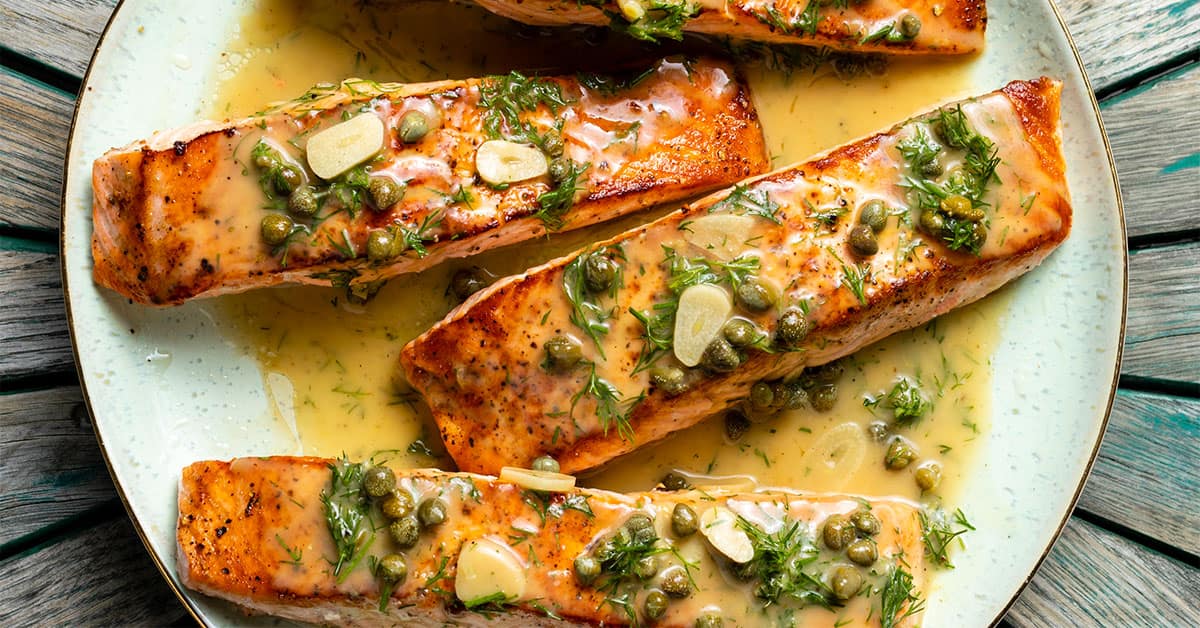 Classic piccata sauce is perfect match for salmon